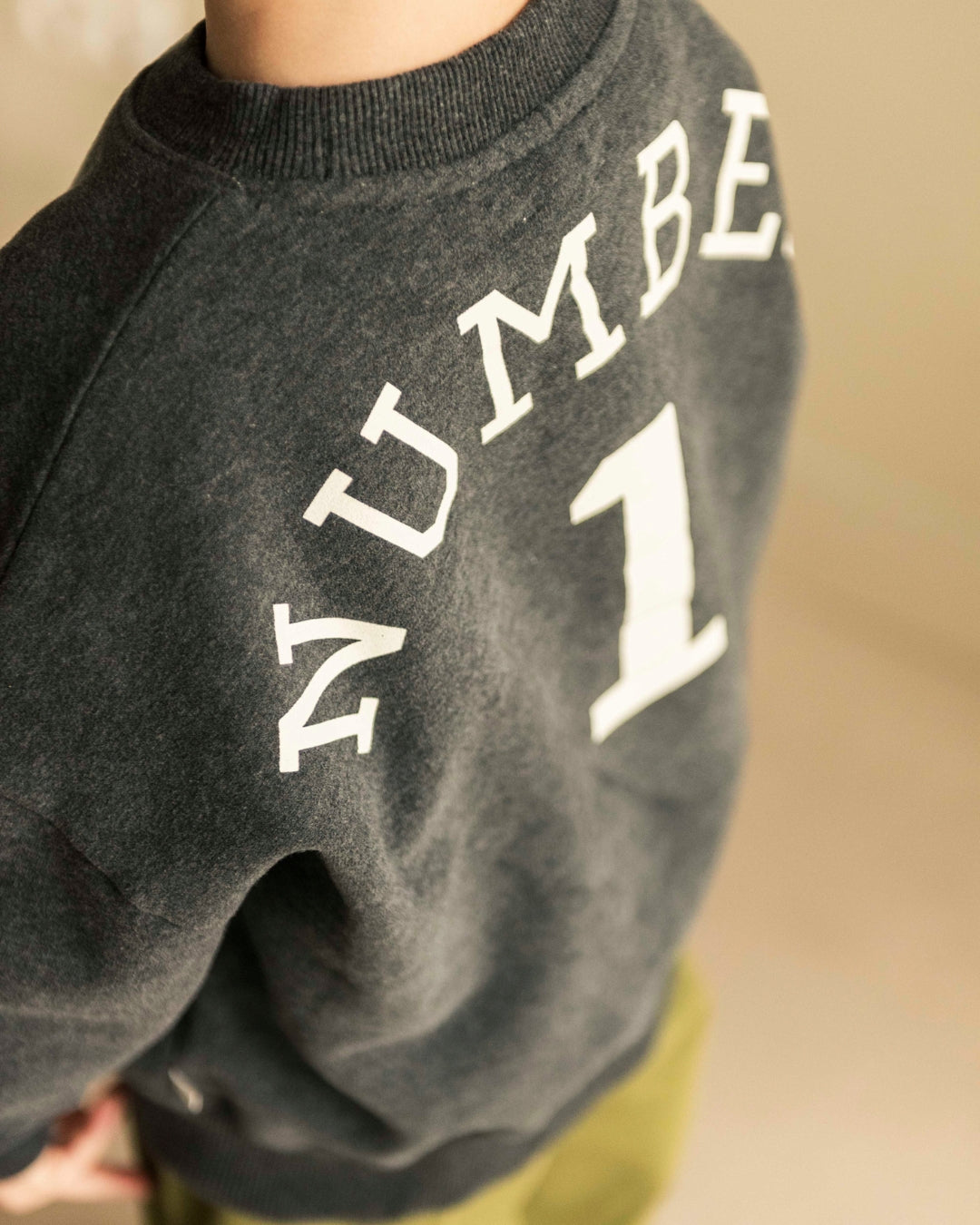 Jenest 100%有機棉 NO.1 SWEATER 深灰 5Y~10Y