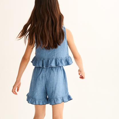 Cozmo 100%純棉無袖背心 Denim ❘ 現貨尺寸: 2Y~6Y