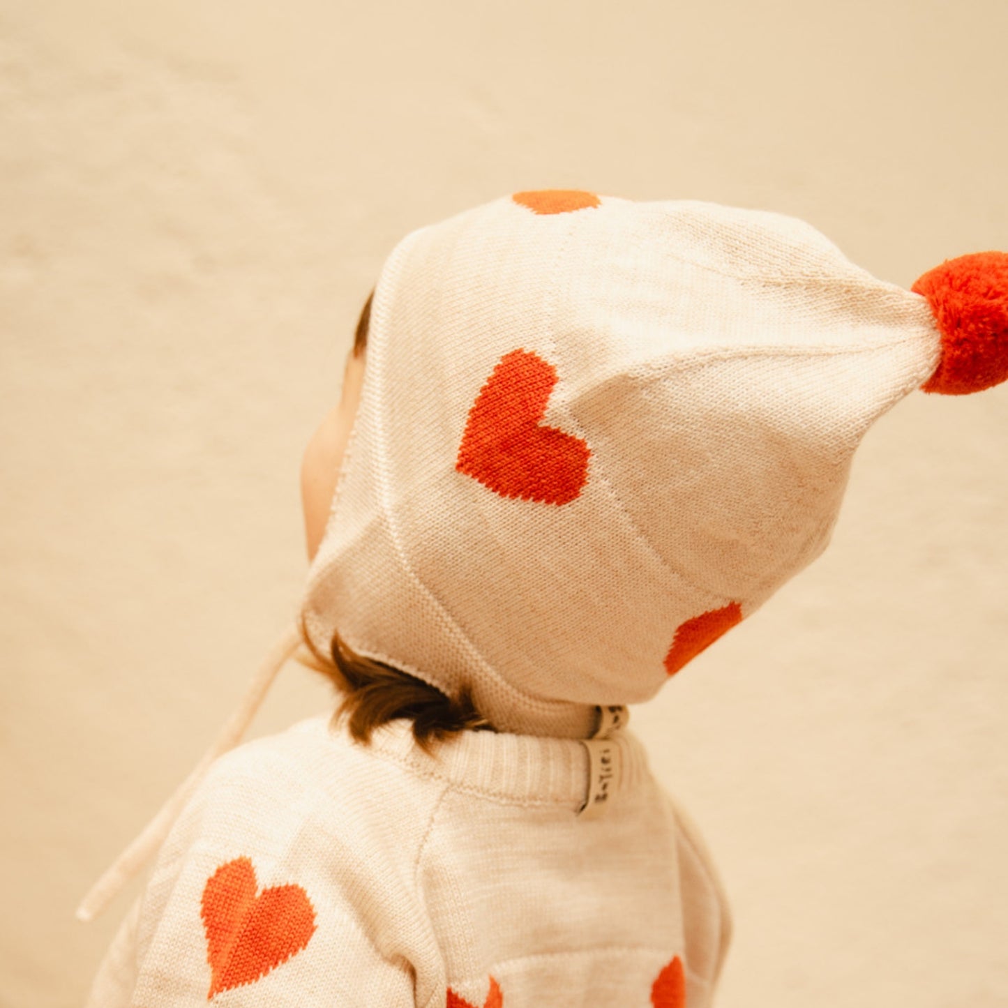 Bayiri 100%美麗諾羊毛針織帽 DANCING HEARTS 1-3Y& 3-6Y