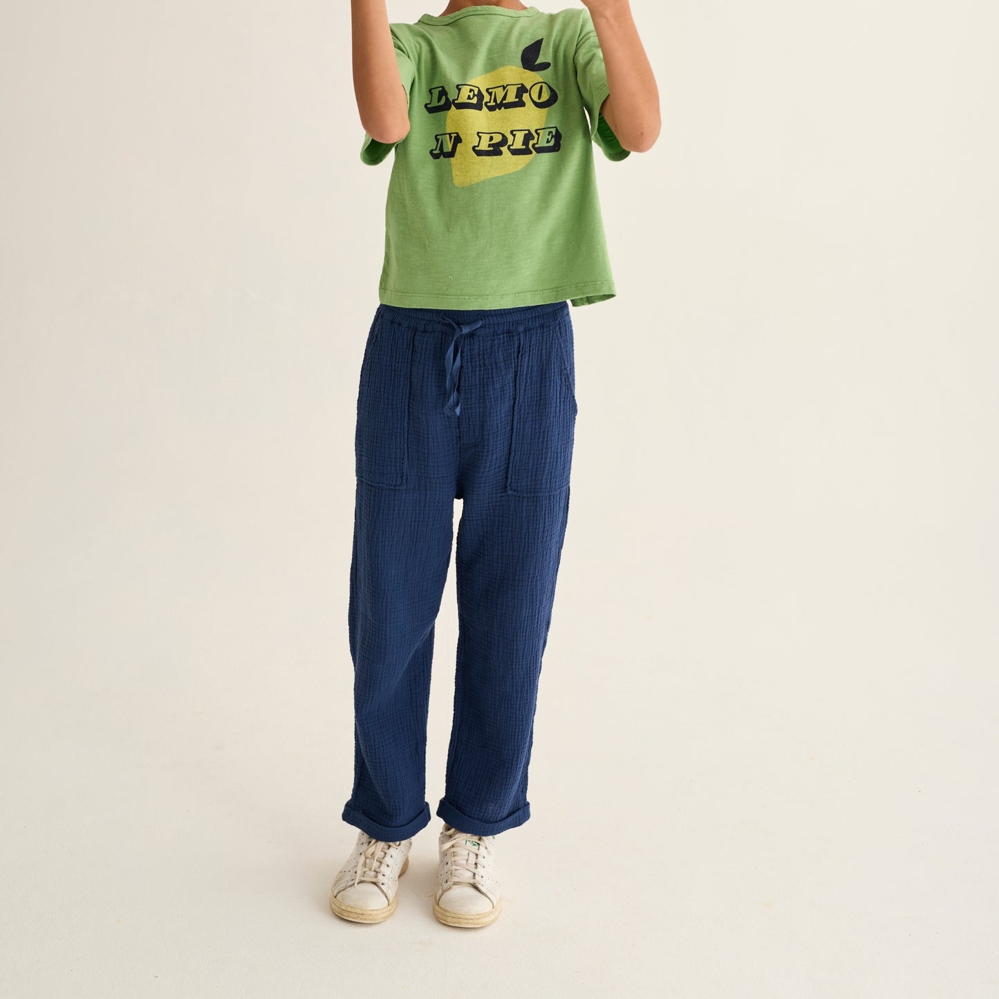 Cozmo 100%純棉棉紗長褲 - kids / Navy ❘ 現貨尺寸: 3Y~6Y