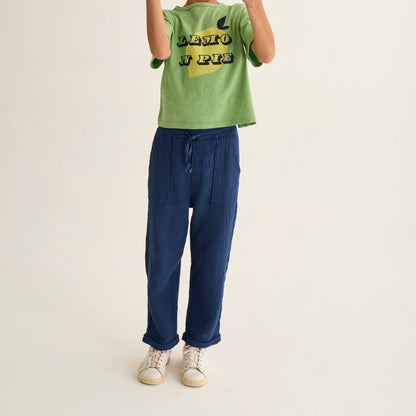 Cozmo 100%純棉棉紗長褲 - kids / Navy ❘ 現貨尺寸: 3Y~6Y