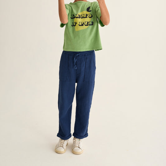 Cozmo 100%純棉棉紗長褲 - kids / Navy ❘ 現貨尺寸: 3Y~6Y