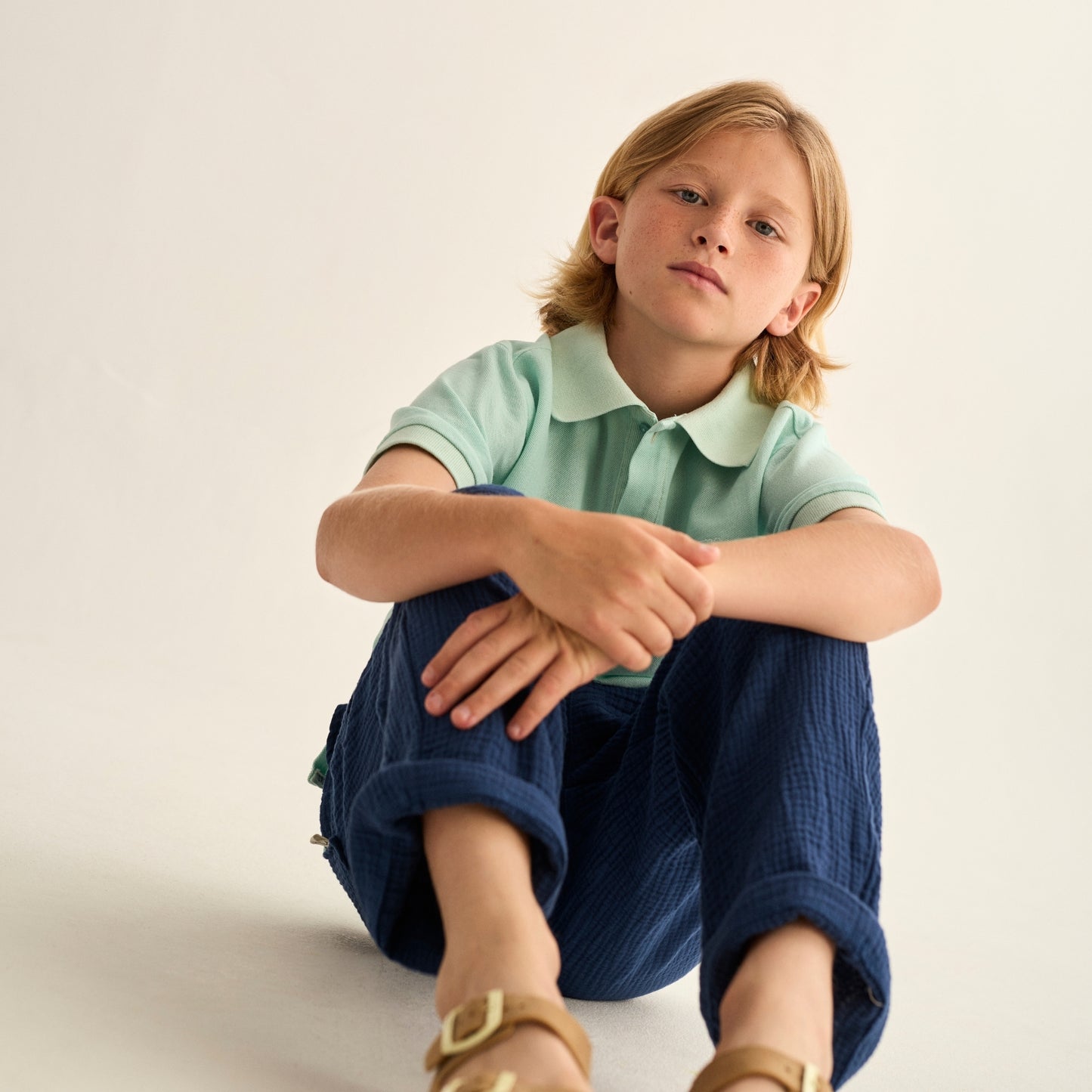 Cozmo 100%純棉棉紗長褲 - kids / Navy ❘ 現貨尺寸: 3Y~6Y