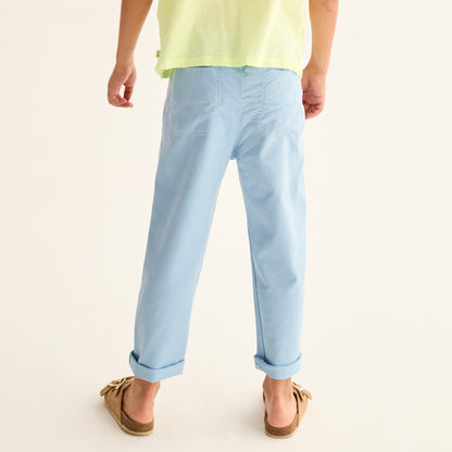 Cozmo 天絲&棉混紡長褲 - sky blue ❘ 現貨尺寸: 3Y~6Y