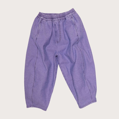 Studio Koter 100%有機棉 Manu 丹寧氣球長褲 - Lilac   ❘ 現貨尺寸: 2Y~7Y