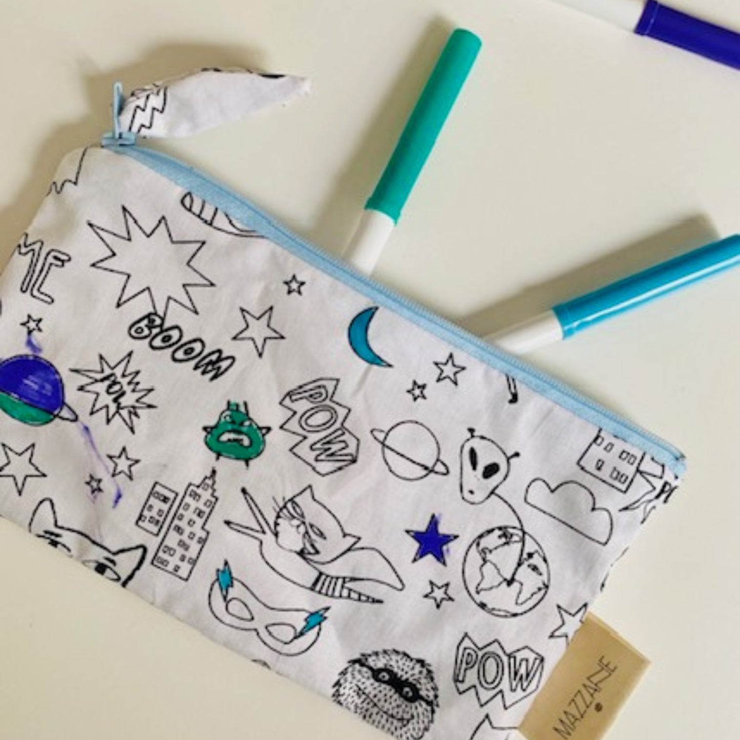 Mazzanne 法國製可水洗&可著色拉鍊收納袋 / 鉛筆盒