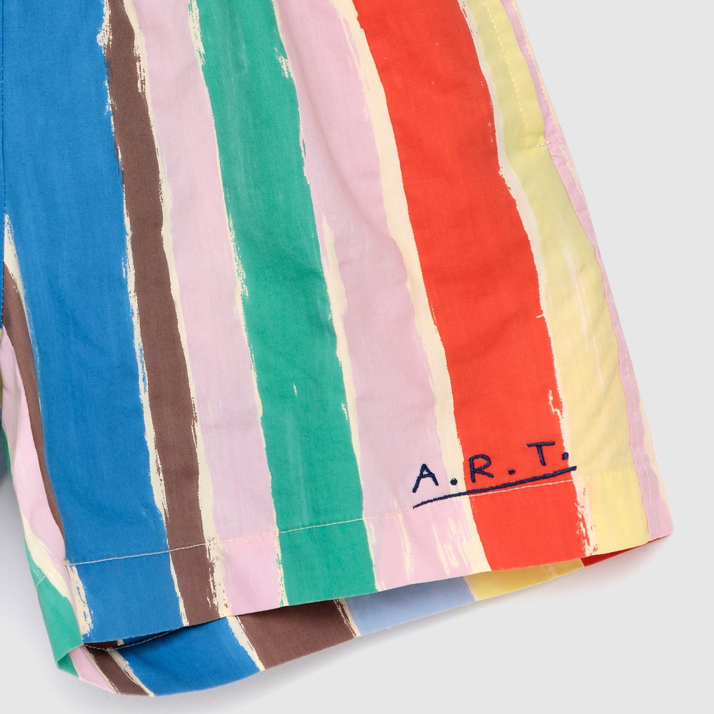 True Artist 100%有機棉彩色條紋 Strokes 短褲 ❘ 現貨尺寸: 4Y~9Y