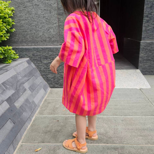 Studio Koter 100%有機亞麻 ALANI條紋洋裝/連身裙   ❘ 現貨尺寸: 4Y~9Y