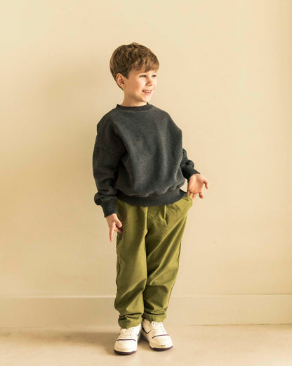 Jenest 100%有機棉 NO.1 SWEATER 深灰 5Y~10Y