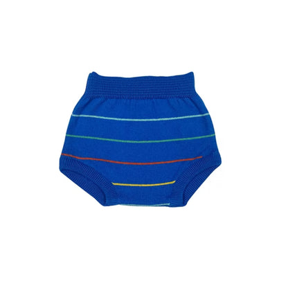 Bayiri 100%有機棉條紋包屁褲/屁屁褲/燈籠褲 - Blue ❘ 現貨尺寸:  1-3Y (單一尺寸)