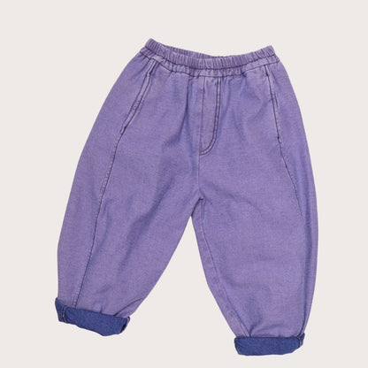 Studio Koter 100%有機棉 Manu 丹寧氣球長褲 - Lilac   ❘ 現貨尺寸: 2Y~7Y