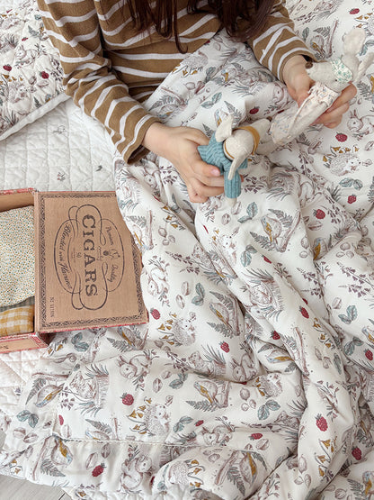 (預購) Creme enfant  100% 莫代爾水洗鋪棉單人被 - 莓果森林