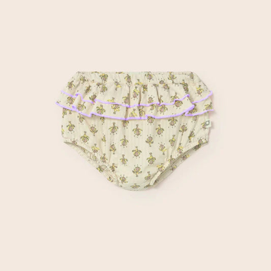 Cozmo 100%有機棉小花燈籠褲/屁屁褲 ❘ 現貨尺寸: 12M & 24M