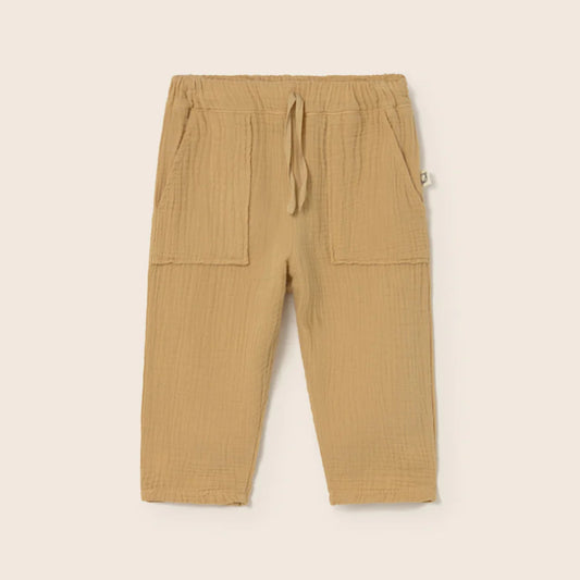 Cozmo 100%純棉棉紗長褲 - baby / Sand ❘ 現貨尺寸: 12M & 24M