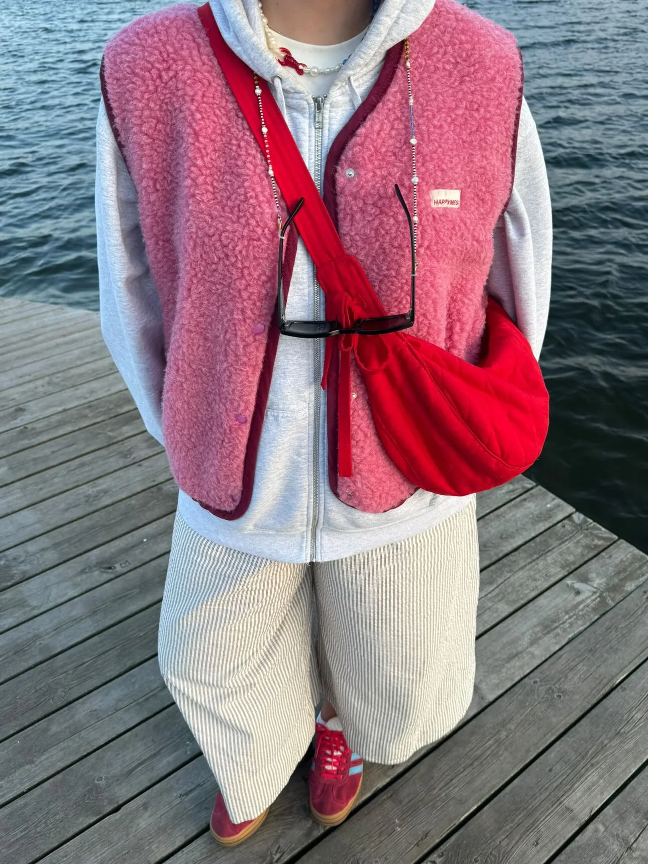 (預購) Happymess 100%美麗諾羊毛背心外套 - adult in Pink (XS~XL)