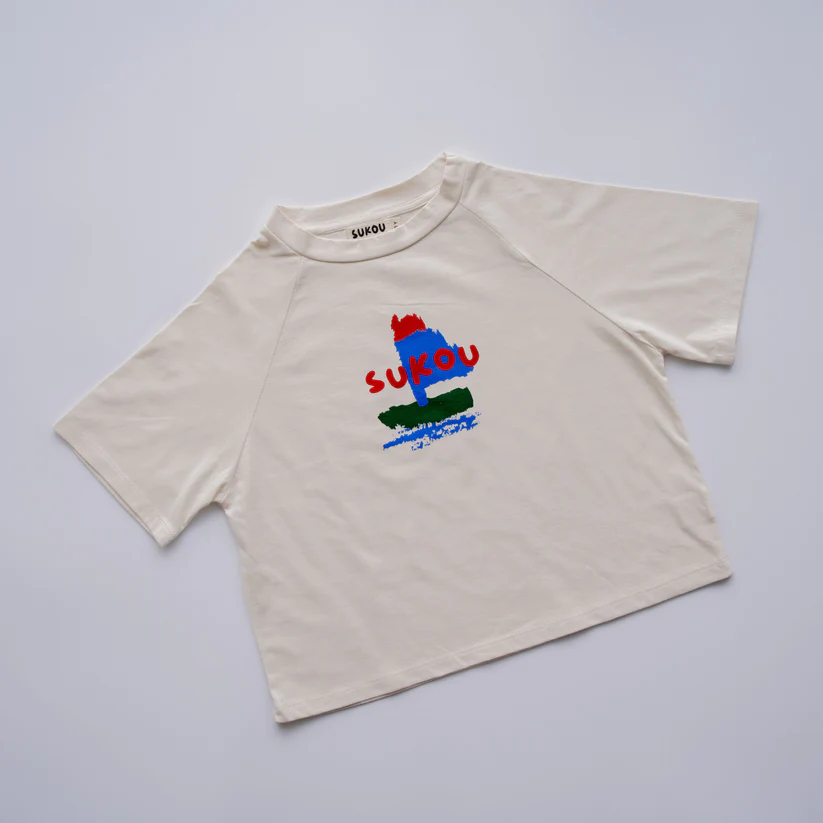 Sukou 純棉短袖T-shirt - Sail away 4Y (最後一件)