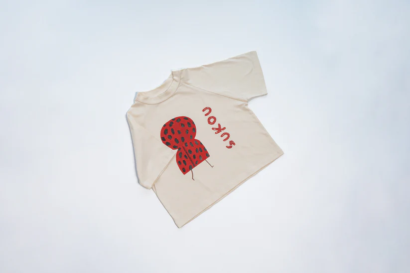 Sukou 純棉設計短袖T-shirt - ladybug