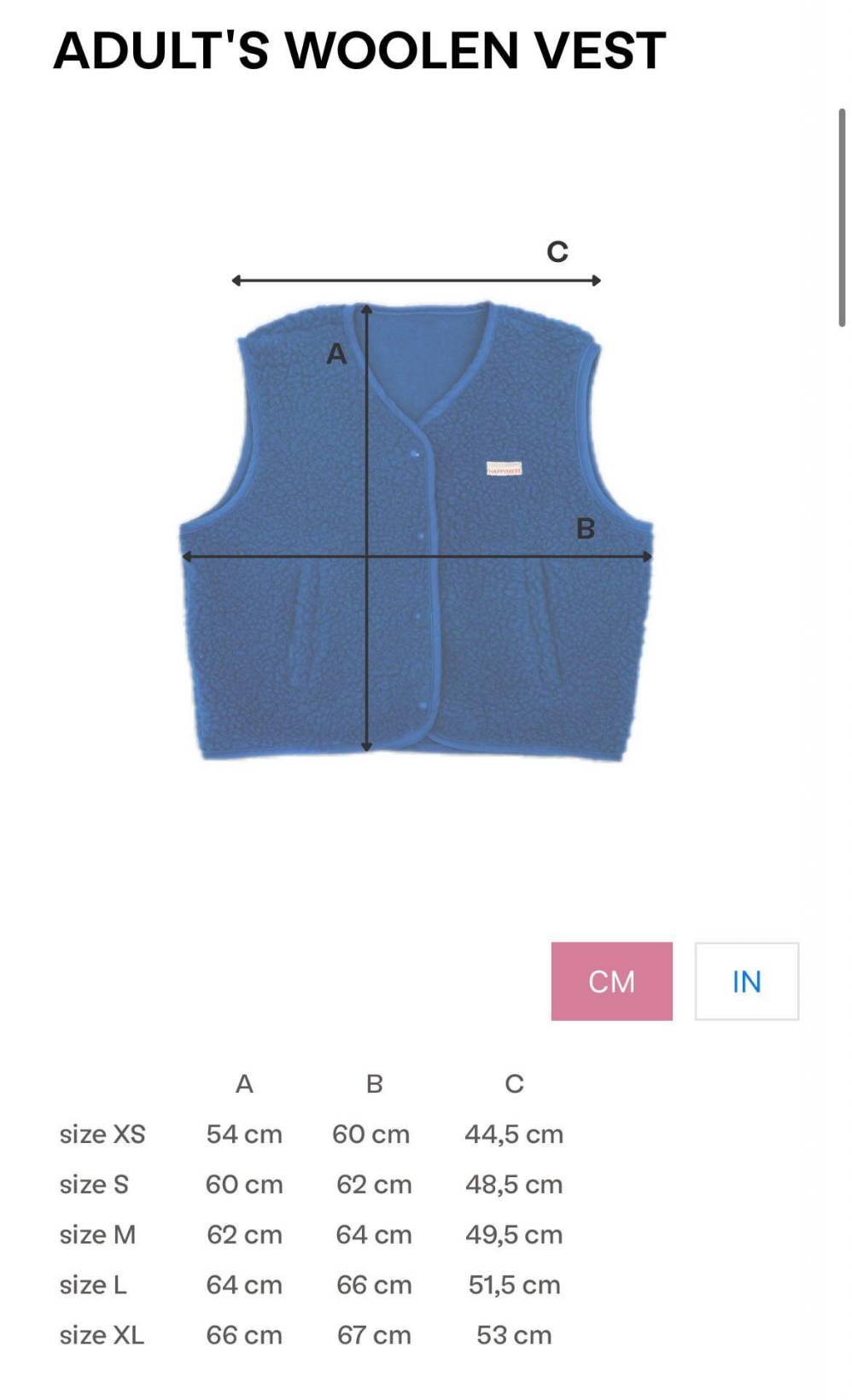 (預購) Happymess 100%美麗諾羊毛背心外套 - adult in chocolate brown (XS~XL)