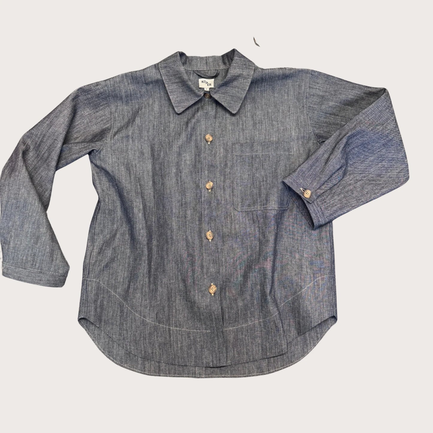 Studio Koter JAGGER 大人款 Indigo 棉麻寬版襯衫外套❘ 現貨尺寸: S