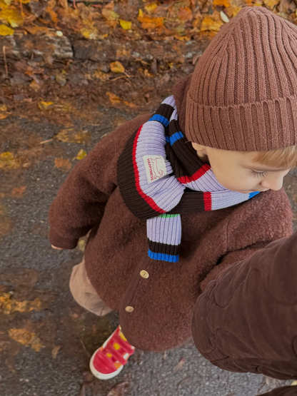 (預購) Happymess 100%美麗諾羊毛圍巾 - fun stripes (單一尺寸/成人可戴)