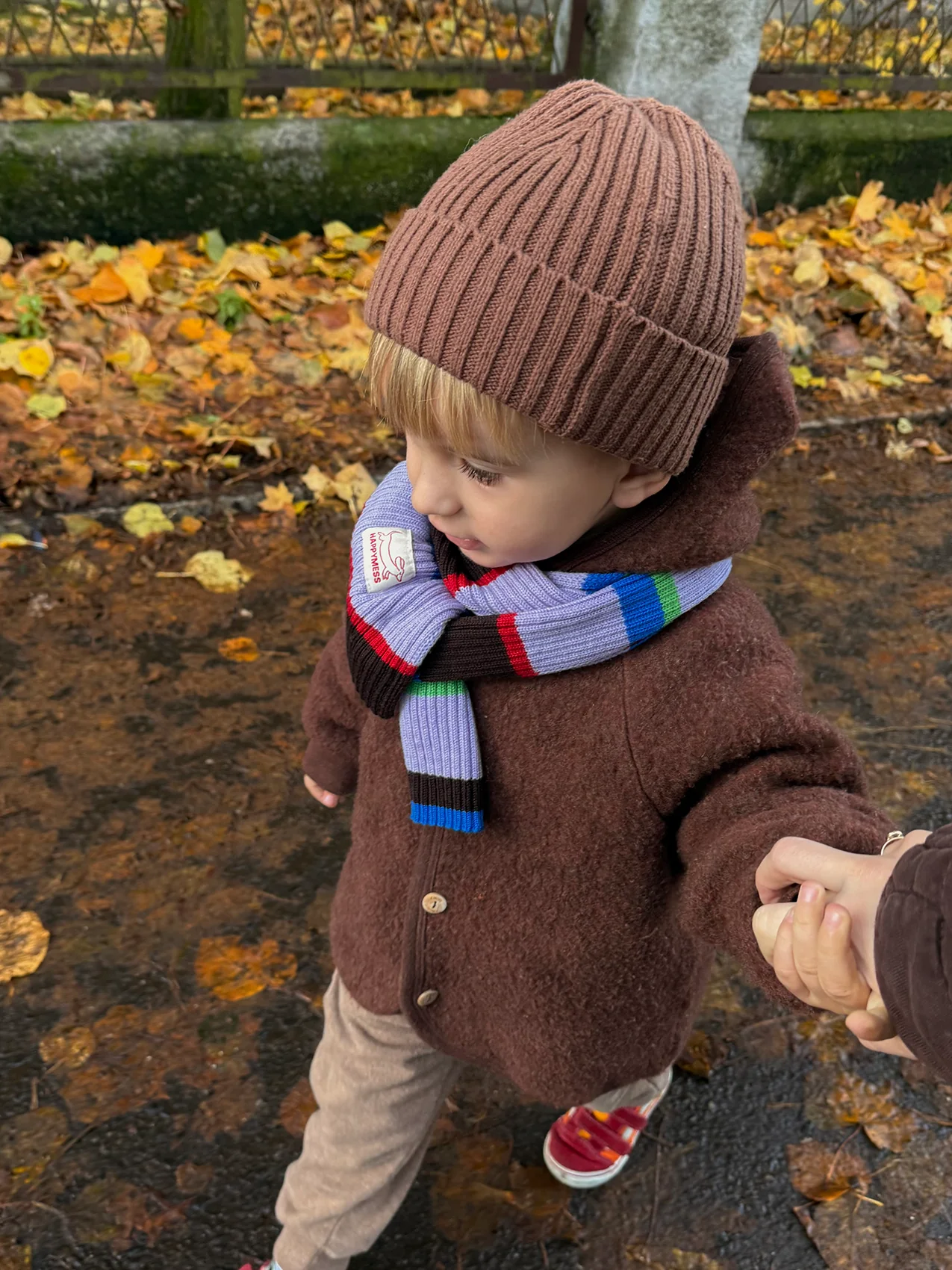 (預購) Happymess 100%美麗諾羊毛圍巾 - fun stripes (單一尺寸/成人可戴)