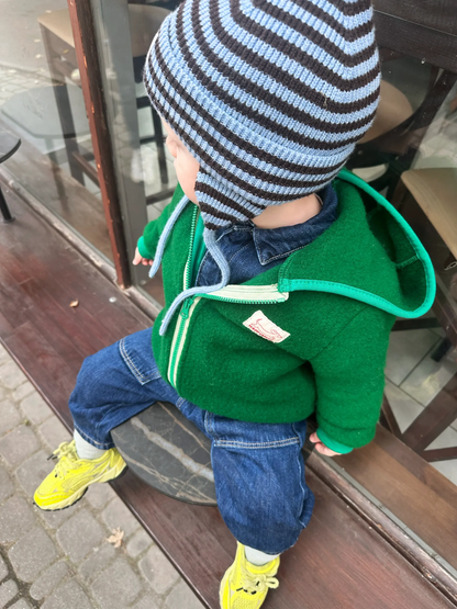 Happymess 100% 美麗諾羊毛外套- FOREST GREEN ❘ 現貨尺寸: 1Y~6Y