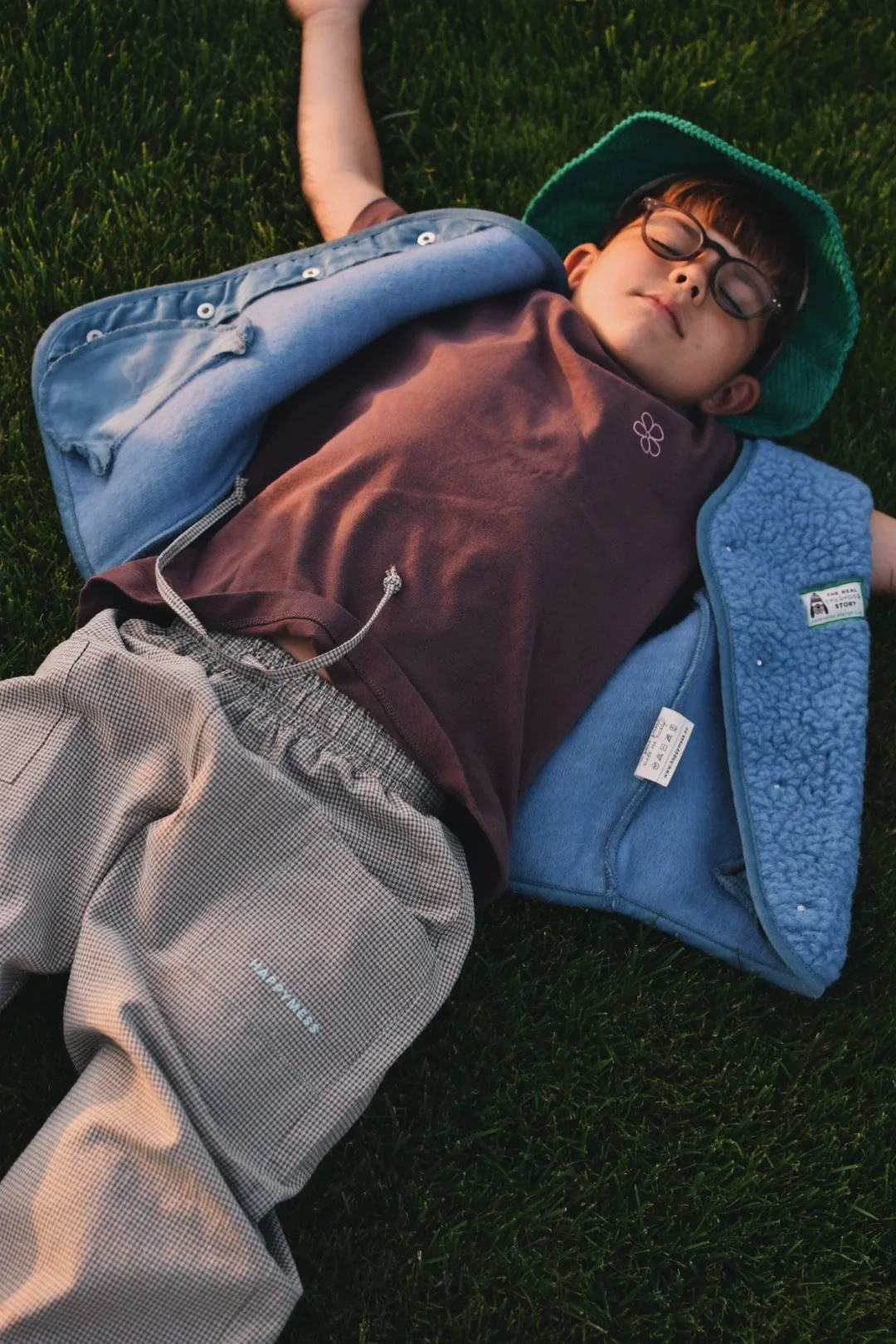 (預購) Happymess 100%美麗諾羊毛背心外套 - Kids in  ice blue (1Y~12Y)