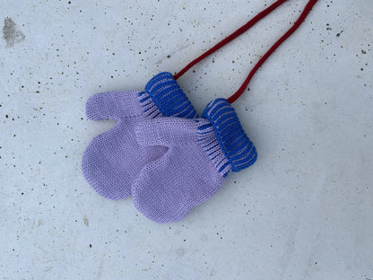 Happymess 100%美麗諾羊毛針織手套 - lilac ice ❘ 現貨尺寸: 1-3Y & 3-6Y