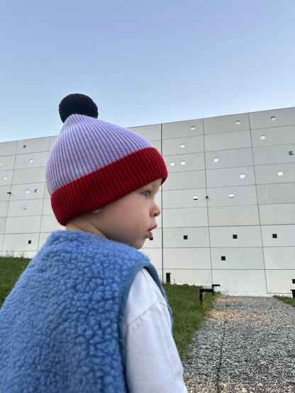 (預購) Happymess 100%美麗諾羊毛針織帽 -berry & red  (1Y~6Y+)