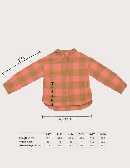 Studio Koter 100%有機棉 JAGGER 有機棉法蘭絨襯衫 現貨尺寸: 2Y~9Y