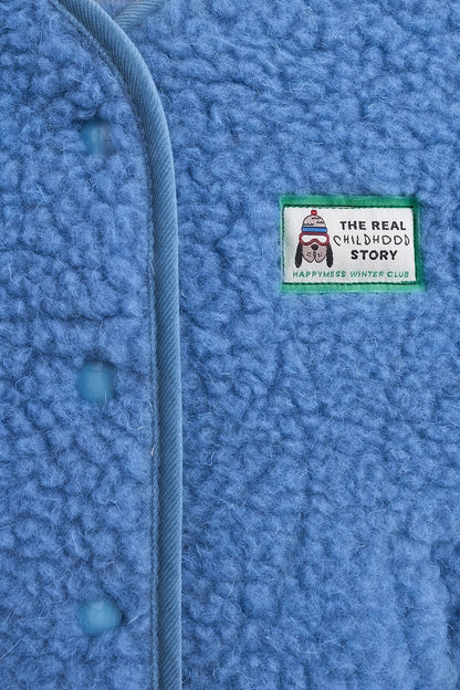 (預購) Happymess 100%美麗諾羊毛背心外套 - Kids in  ice blue (1Y~12Y)