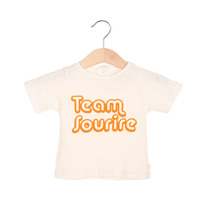 Les Petites Choses 100% 有機棉 TOM 經典短袖 T-shirt (Team Smile) ❘ 現貨尺寸: 2Y~5Y