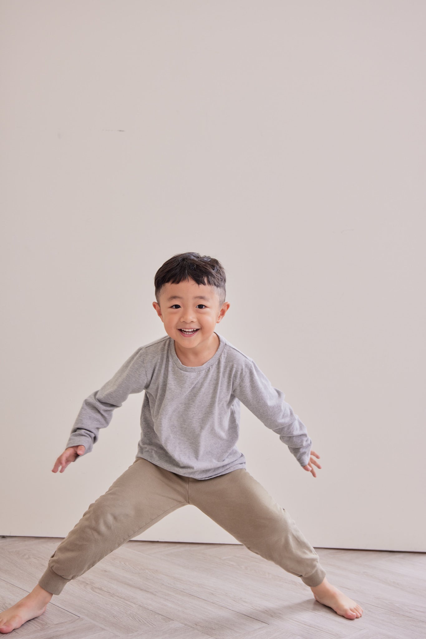 Orbasics 有機棉Mighty長袖上衣 灰 (2Y~12Y)