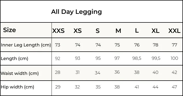 Orbasics 大人版 有機棉 All Day Leggings 宇宙黑