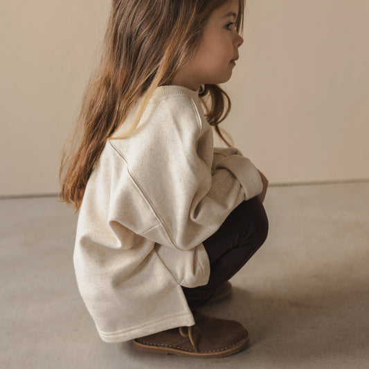 Phil&Phae 有機棉麻寬版大學T 3Y~12Y