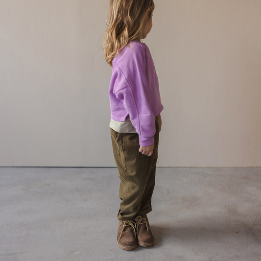 Phil&Phae 有機棉天絲混紡長褲- dark moss 3Y~6Y