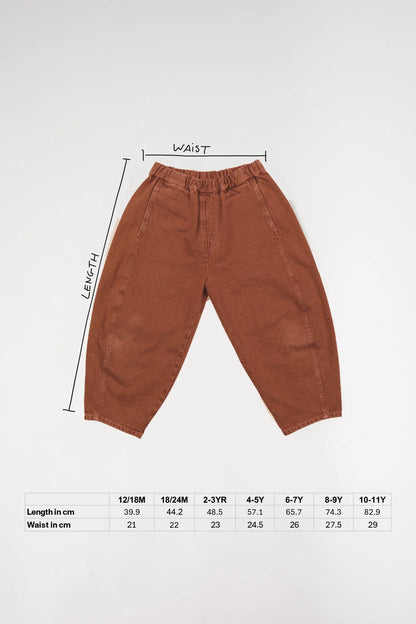 Studio Koter MANU Overdye 純棉牛仔繭型褲 Blue Mist ❘ 現貨尺寸:  2Y~9Y