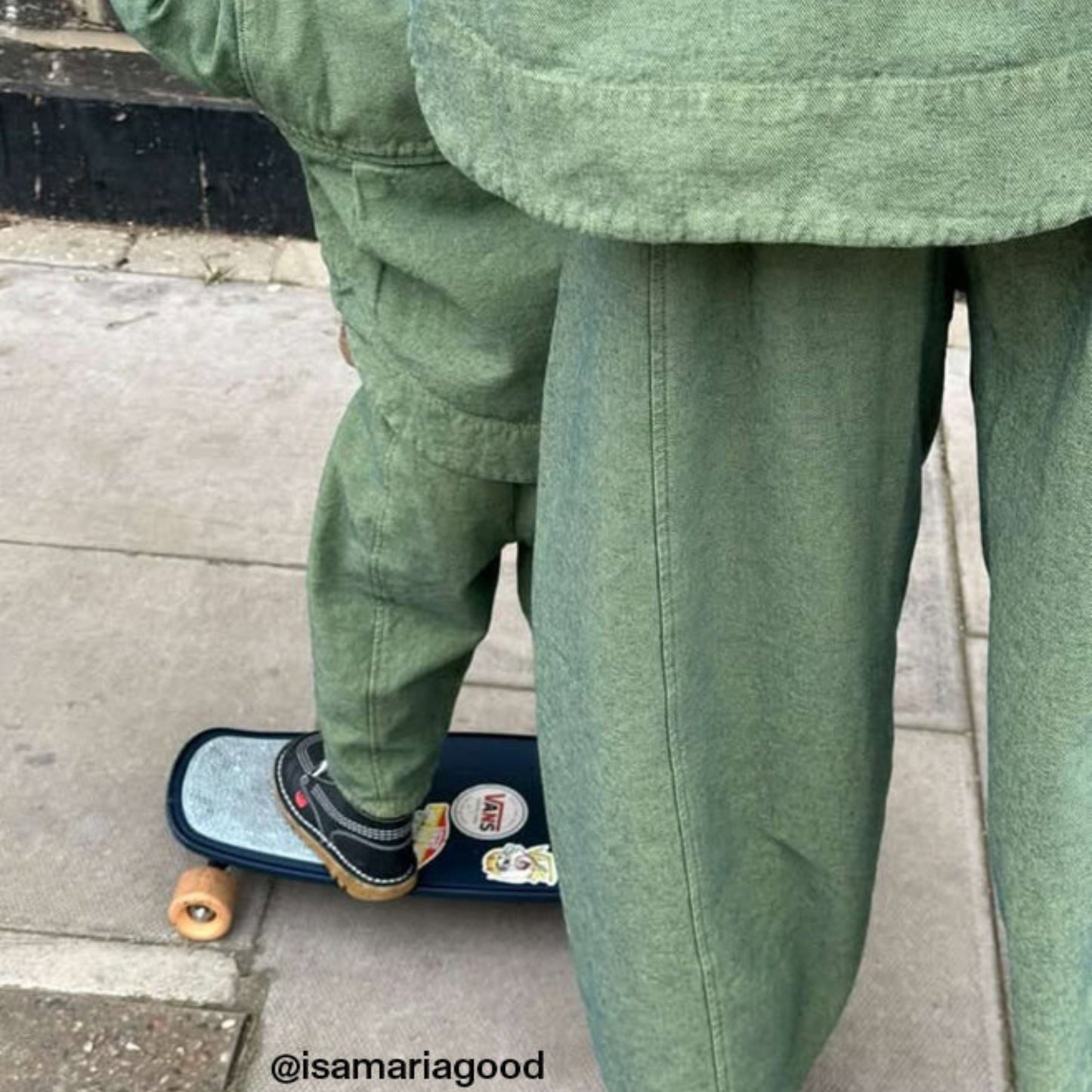 Studio Koter  100%純棉 Manu 薄荷綠丹寧氣球長褲  ❘ 現貨尺寸: 4-5Y & 8-9Y