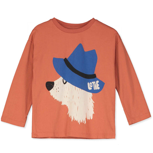 (預購)Lotiekids 100%有機棉薄長袖上衣CHILL DOG CLAY TSHIRT 2Y~11Y