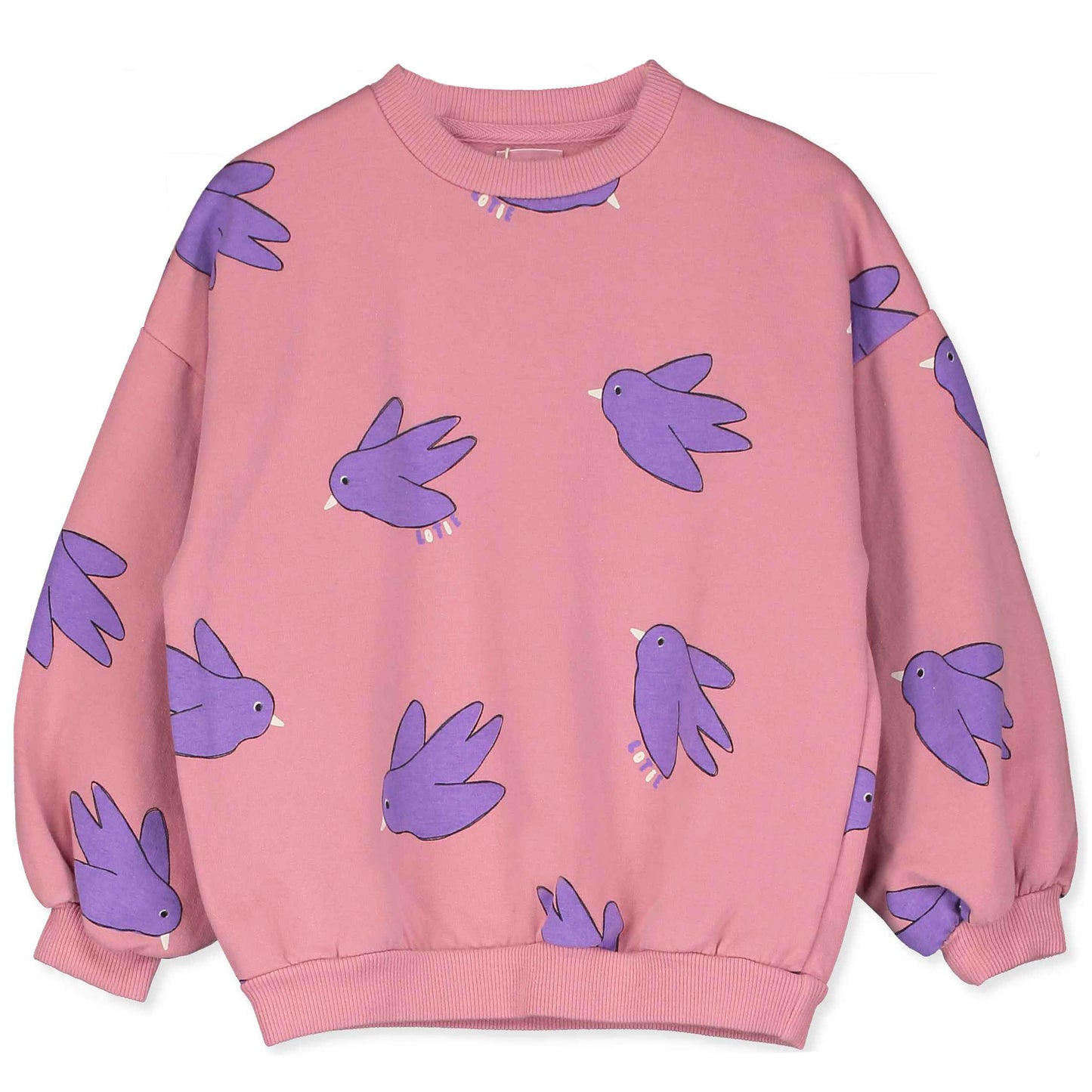 (預購)Lotiekids 有機棉大學T- FLOWING BIRDS  2Y~11Y