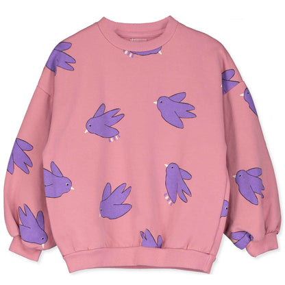 (預購)Lotiekids 有機棉大學T- FLOWING BIRDS  2Y~11Y