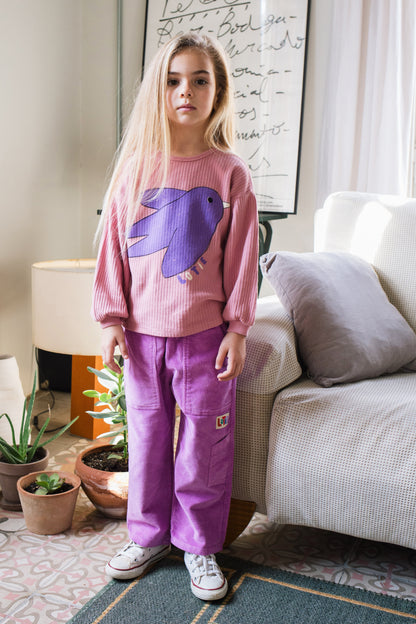 Lotiekids 有機棉燈心絨長褲 - 桃粉 ❘ 現貨尺寸: 2-3Y & 4-5Y