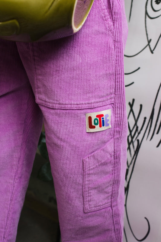 Lotiekids 有機棉燈心絨長褲 - 桃粉 ❘ 現貨尺寸: 2-3Y & 4-5Y