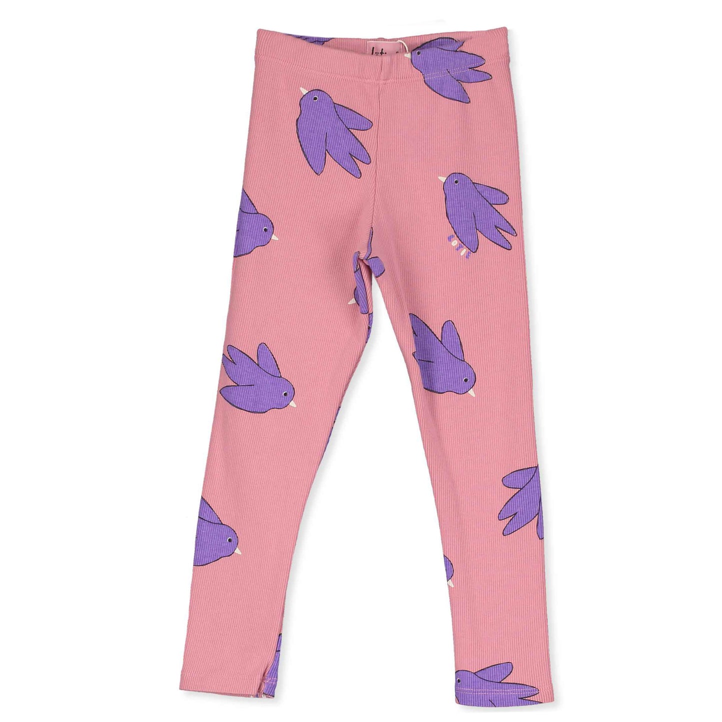 (預購)Lotiekids 有機棉小飛鳥Legging -粉色 2Y~9Y
