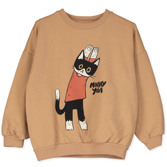 (預購)Lotiekids 100%有機棉大學T- MONDAY YOGA TOASTED SWEATSHIRT 2Y~9Y