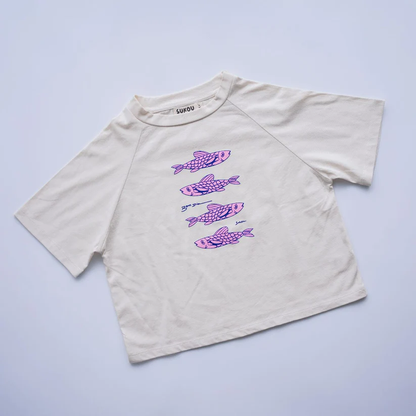Sukou 純棉短袖T-shirt - Sardines