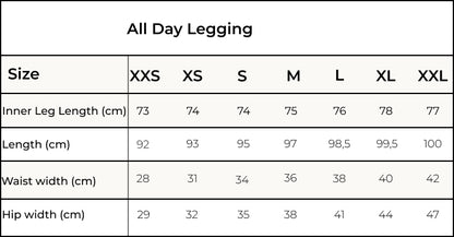 Orbasics 大人版 有機棉 All Day Leggings 巧克力色 - S/M/L