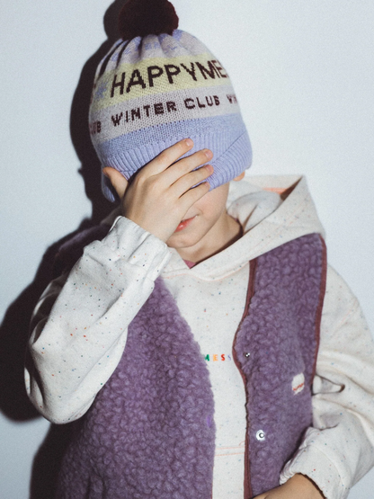 (預購) Happymess 100%美麗諾羊毛背心外套 - Kids in  lilac cloud (1Y~12Y)