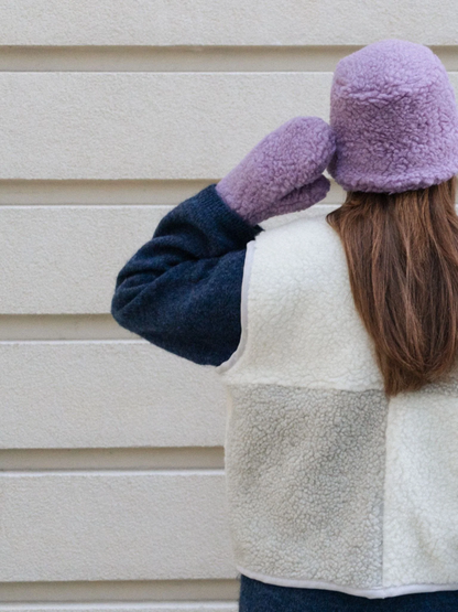 (預購) Happymess 100%美麗諾羊毛泰迪手套- lilac cloud  1Y ~ 10Y & 成人