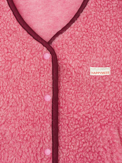 (預購) Happymess 100%美麗諾羊毛背心外套 - adult in Pink (XS~XL)